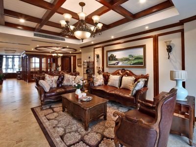 四居室201平美式风格家装图片