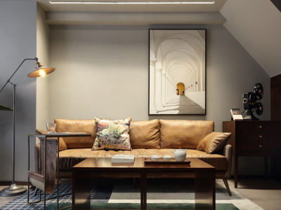 71平混搭风格复式家装图片