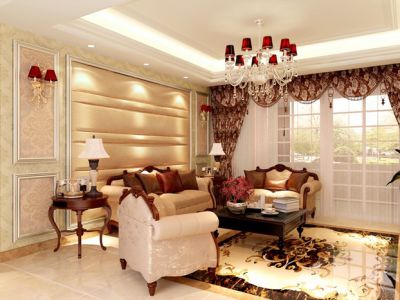 三居室120平欧式风格家装图片