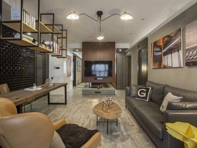 119平四居室工业风格家装图片