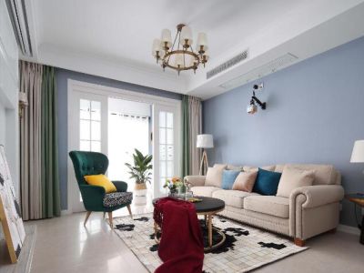 锦丽花语二居室98平米北欧风格装修设计效果图