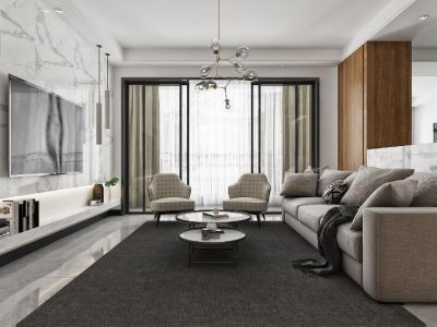 文锦新城135平米现代风格三居室装修设计效果图