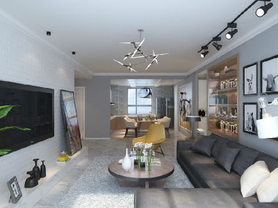 盛景天下三居115平北欧风格装修案例