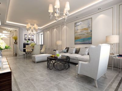 融景城郦苑四居151平法式风格装修案例