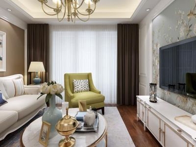 大熙市150平米美式风格四居室装修设计效果图