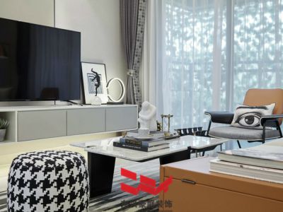 坤元TIME三居室116平米三居室现代风格装修设计效果图