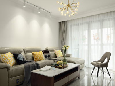 三居室89平现代简约风格装修图片