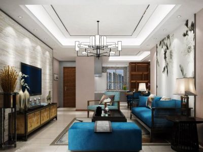 绿地·新里程166平米四居室新中式装修效果