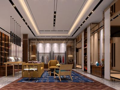 120平混搭风格服装店装修图片