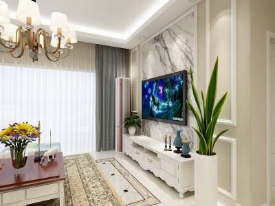 105平复式美式田园风格家装案例