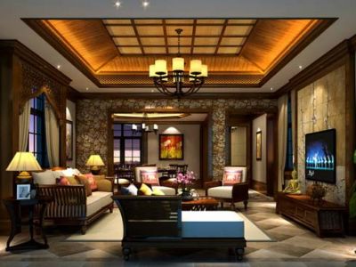 275平东南亚风格别墅装修图片