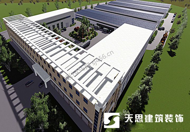 4200平米厂房外观装修效果图