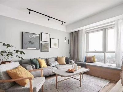 九坊世家90平米二居室北欧风格装修设计效果图