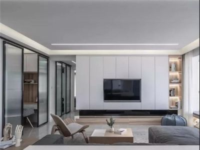 丽景佳苑100㎡三居室现代北欧装修设计效果图