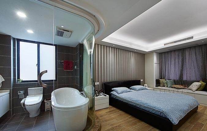 主卧带卫生间效果图 主卧带卫生间效果图