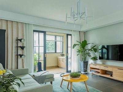 南河新村现代88平米二居室装修效果图