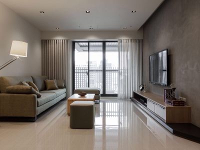 御锦城简约风格93平米三居室装修效果图