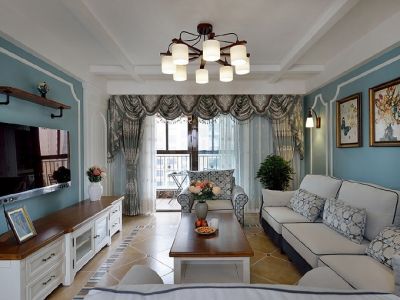 高科绿水东城118平米三居室装修设计图片