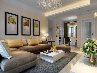 紫荆名都87平米现代二居室装修效果图