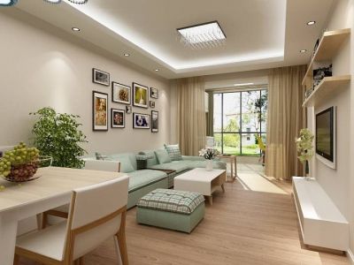 三居室86平田园风格家装案例