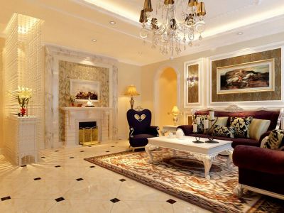 三居室120平欧式风格家装图片