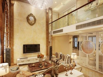 248平欧式风格跃层装修案例