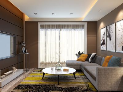 恒远帝都新城100平现代简约风格装修案例