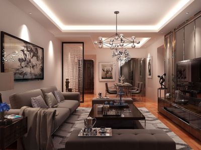 帝都新城120平三居现代简约风格装修案例