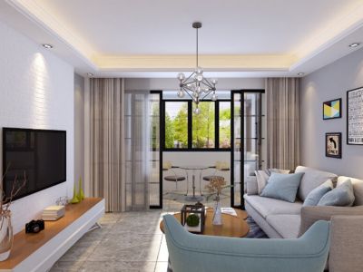 景合上城146平四居北欧风格装修案例