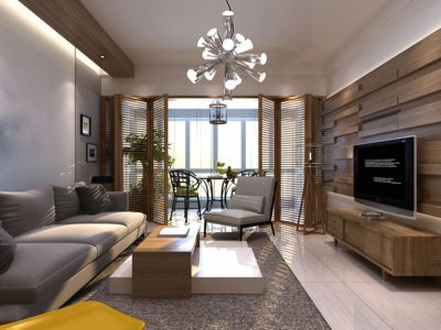 博雅溪苑三居123平日式风格装修案例