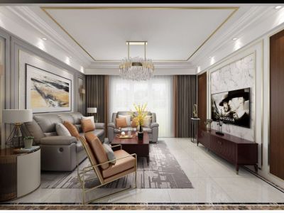 嘉禾尚郡四居128平现代简约风格装修案例