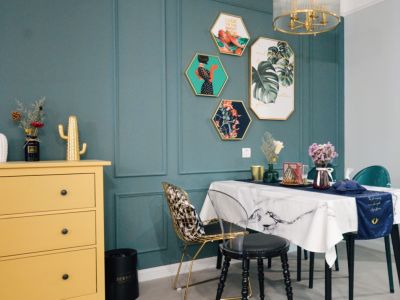 105平美式风格三居室装修案例图片