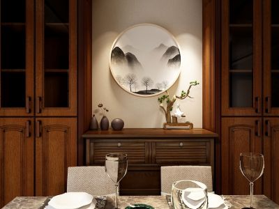 127平湘熙水郡四居室中式风格装修设计