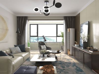 帝都新城三居114平后现代风格装修案例