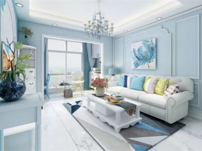 阳光小区75平二居室地中海设计装修效果图