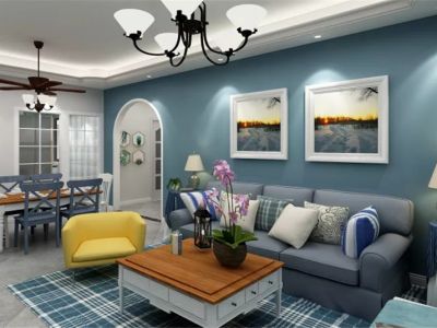 玫瑰园94平三居室地中海设计装修效果图