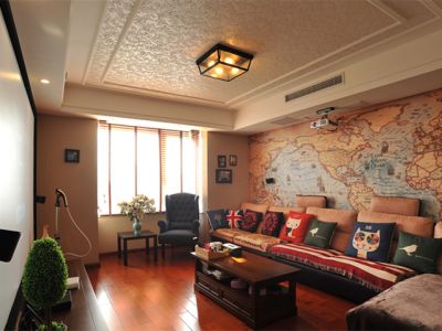 119平四居室美式风格家装图片