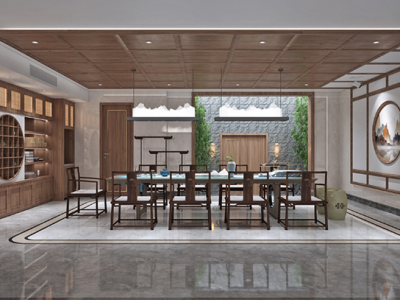 220平新中式风格别墅家装案例