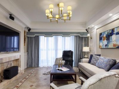 三居室102平简欧风格家装图片