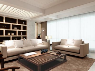 三居室145平新中式风格家装图片