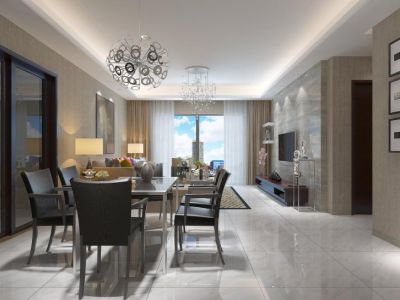 三居室130平现代风格家装图片