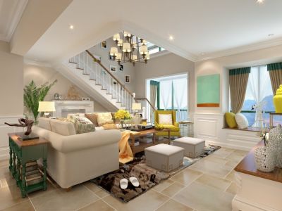 中林佳湖花园复式260平北欧风格装修案例