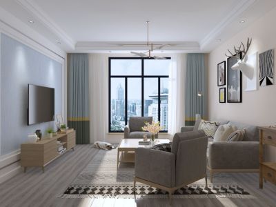 俊发·观云海三居120平北欧风格装修案例