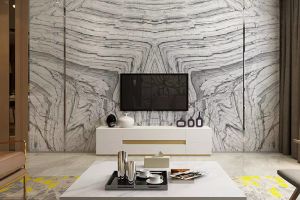 【昆明大拇指装饰】用微晶石做电视背景墙好吗 微晶石上墙怎么贴牢固