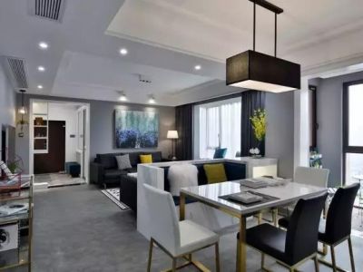 三居室98平现代简约风格家装图片