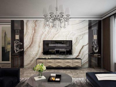 御康四期127平米三居室轻奢风格装修设计效果图