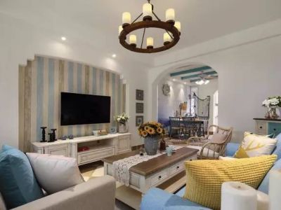 三居室90平地中海风格装修案例