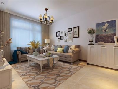 三居室85平欧式风格家装图片