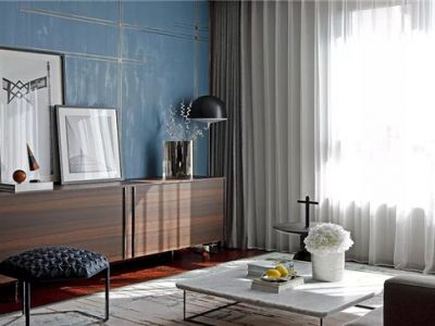 三居室89平现代简约风格家装图片