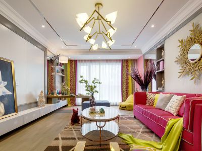 太阳城花园三居127平混搭风格装修案例